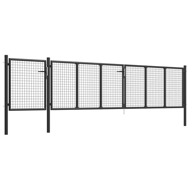 Cancello per Giardino in Acciaio 500x75 cm Antracite