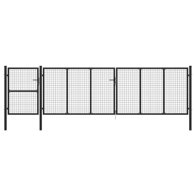 Cancello per Giardino in Acciaio 500x125 cm Antracite