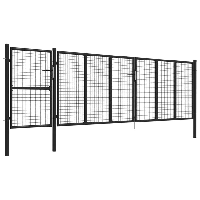 Cancello per Giardino in Acciaio 500x125 cm Antracite
