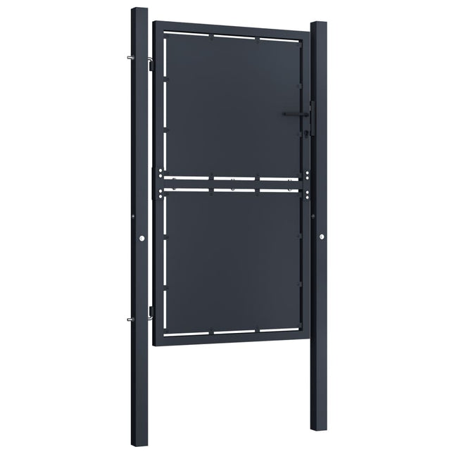 Cancello per Giardino in Acciaio 100x175cm Antracite