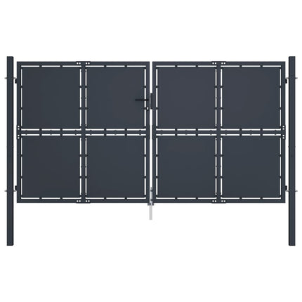 Cancello per Giardino in Acciaio 300x200 cm Antracite