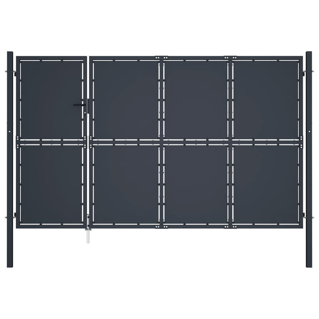 Cancello di Recinzione in Acciaio 350x150 cm Antracite