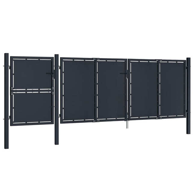Cancello per Giardino in Metallo 4x1,75 m Antracite