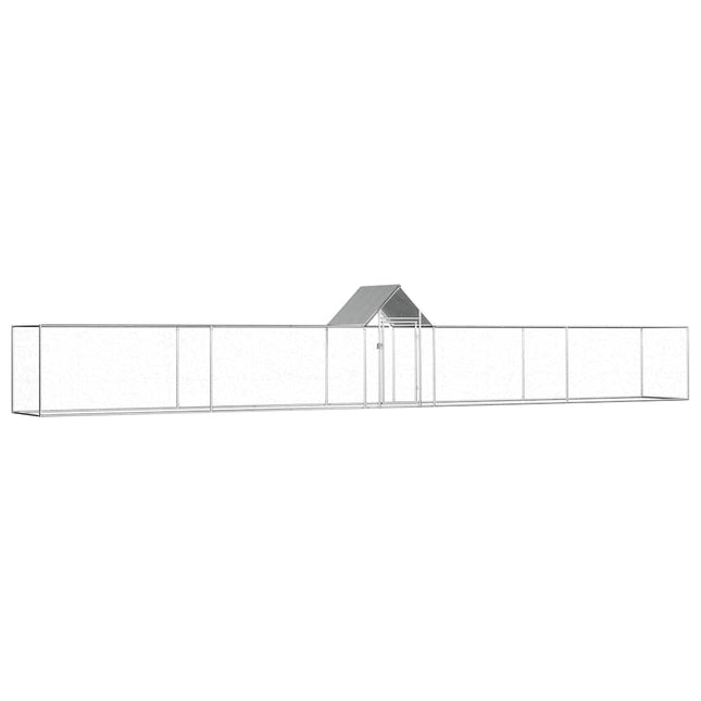 Pollaio 9x1x1,5 m in Acciaio Zincato
