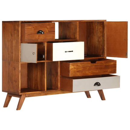 Credenza 115x35x86 cm Legno Massello di Acacia