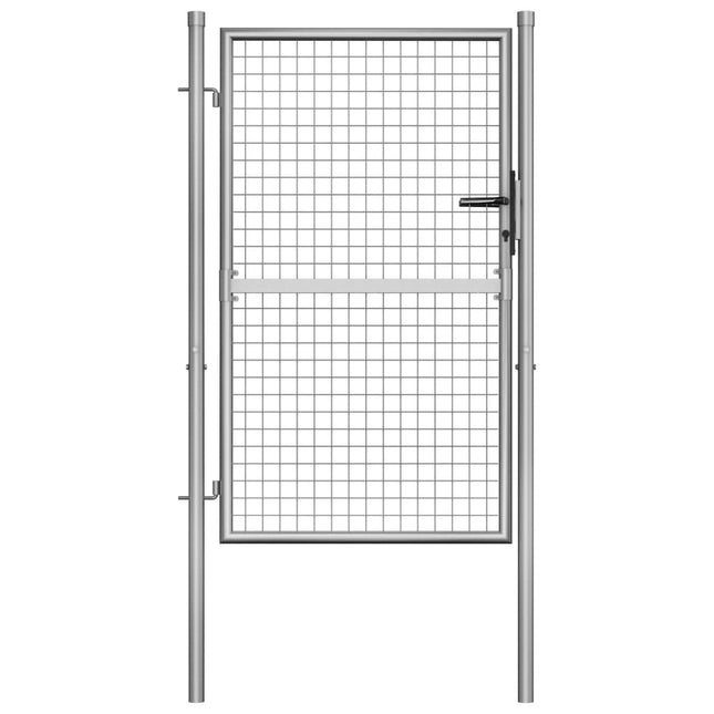 Cancello per Giardino in Acciaio Zincato 105x175cm Argento