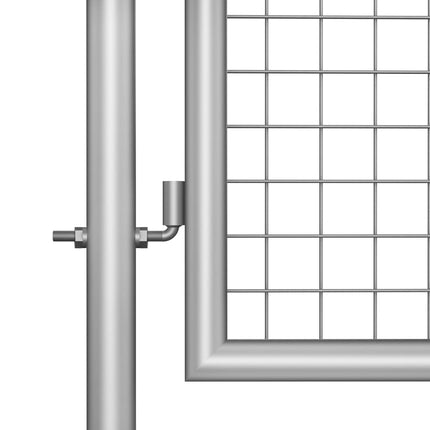 Cancello per Giardino in Acciaio Zincato 105x200cm Argento