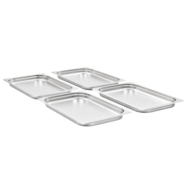 Contenitori Gastronorm 4 pz GN 1/1 40 mm in Acciaio Inox