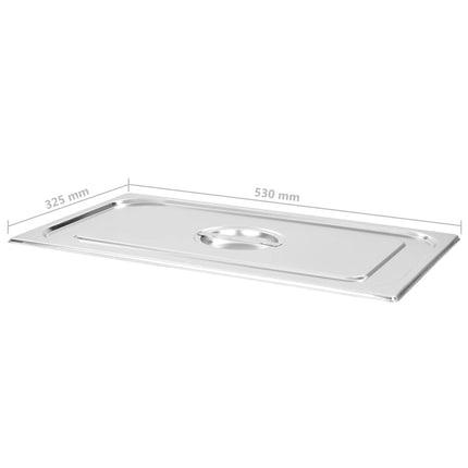 Coperchi per Contenitori Alimentari GN 1/1 2 pz in Acciaio Inox