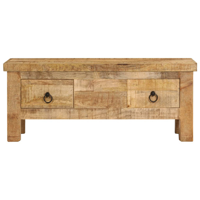 Tavolino da Salotto 90x45x35 cm in Legno Massello di Mango