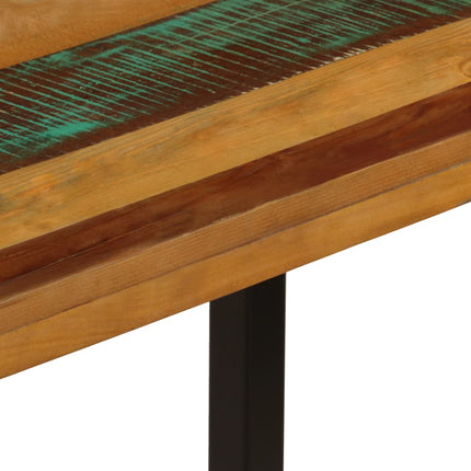 Tavolo da Pranzo 115x55x76 cm Legno Massello Recupero e Acciaio