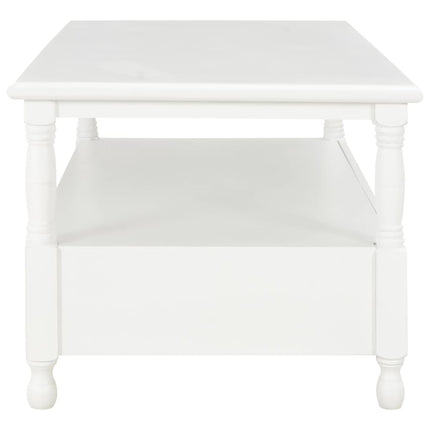 Tavolino da Salotto Bianco 100x55x45 cm in Legno