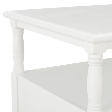 Tavolino da Salotto Bianco 100x55x45 cm in Legno