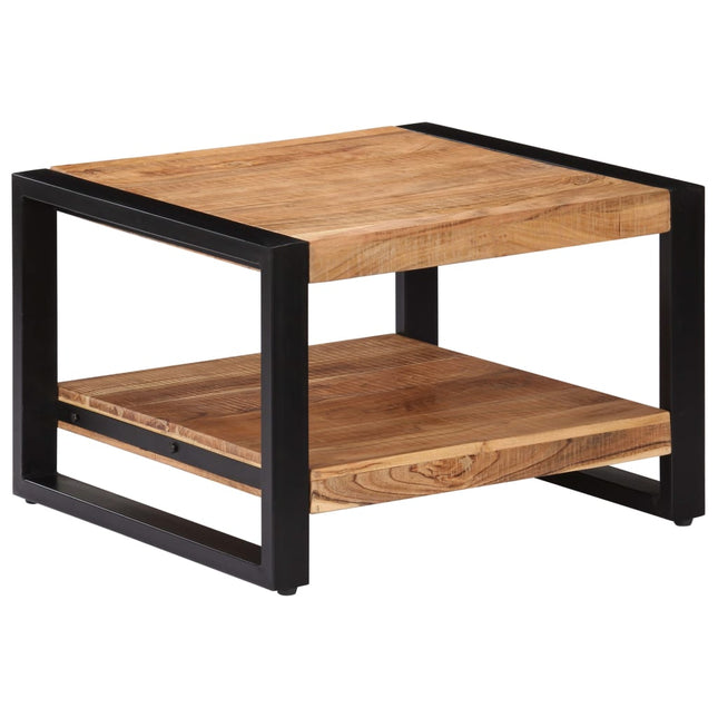 Tavolino da Salotto 60x60x40 cm in Legno Massello di Acacia