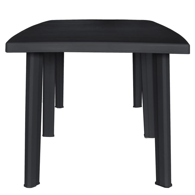 Tavolo da Giardino Antracite 216x90x72 cm in Plastica
