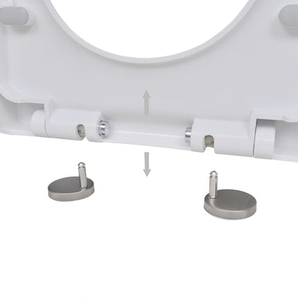 Copriwater a Chiusura Rallentata 2 pz Plastica Bianco