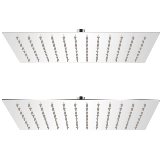 Soffione per Doccia a Pioggia 2 pz Acciaio Inossidabile 20x30cm