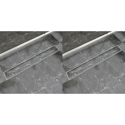 Scarico Doccia Lineare 2 pz 830x140 mm Acciaio Inossidabile