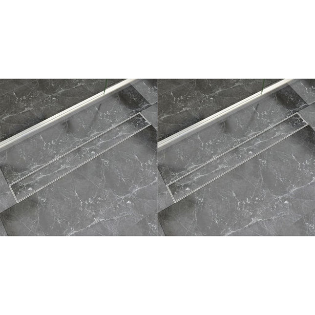 Scarico Doccia Lineare 2 pz 930x140 mm Acciaio Inossidabile