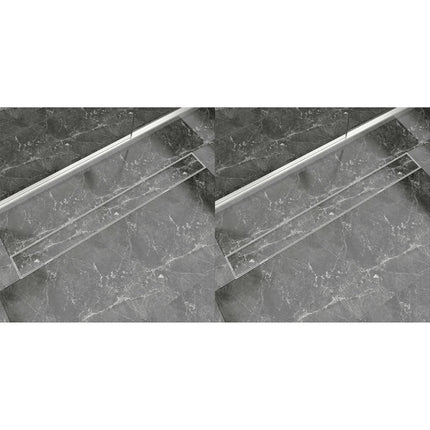 Scarico Doccia Lineare 2 pz 1030x140 mm Acciaio Inossidabile
