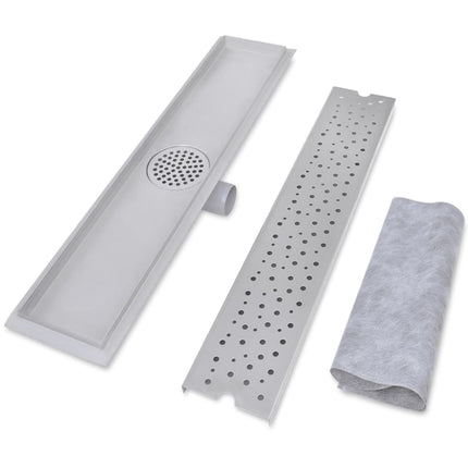 Scarichi Doccia Lineari 2pz Design Bolle 530x140mm Acciaio Inox