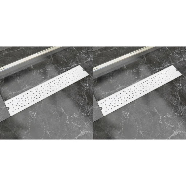 Scarichi Doccia Lineari 2pz Design Bolle 530x140mm Acciaio Inox