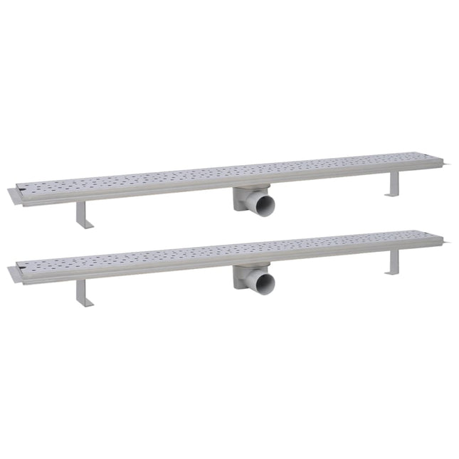Scarico Doccia Lineare 2pz Design Bolle 1030x140mm Acciaio Inox