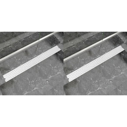 Scarico Doccia Lineare 2pz Design Bolle 1030x140mm Acciaio Inox