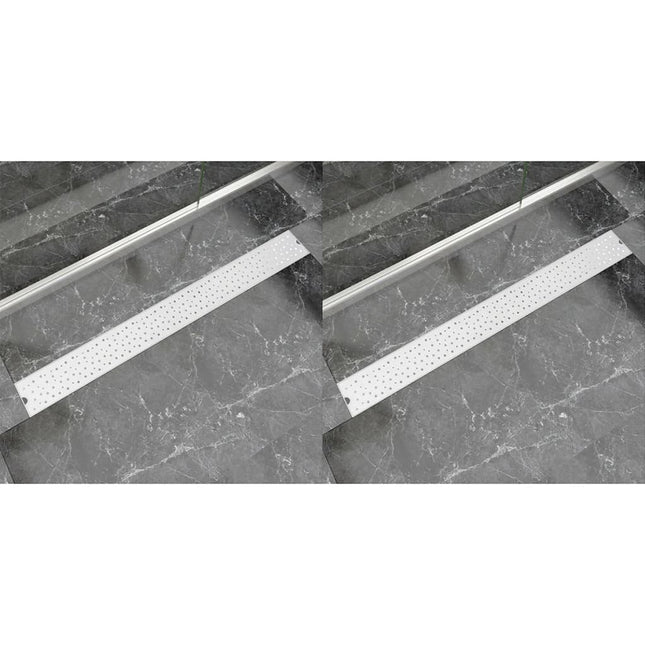 Scarico Doccia Lineare 2pz Design Bolle 1030x140mm Acciaio Inox