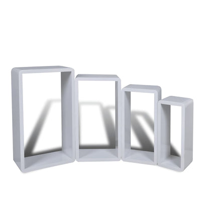 Mensole a Cubo da Parete 8 pz Bianco