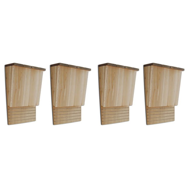 Casette per Pipistrelli 4 pz in Legno 22x12x34 cm
