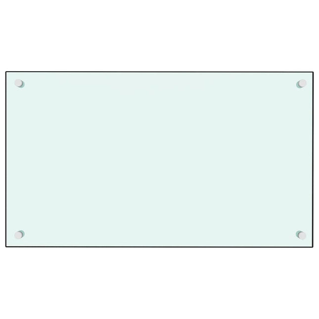 Paraschizzi per Cucina Bianco 70x40 cm in Vetro Temperato