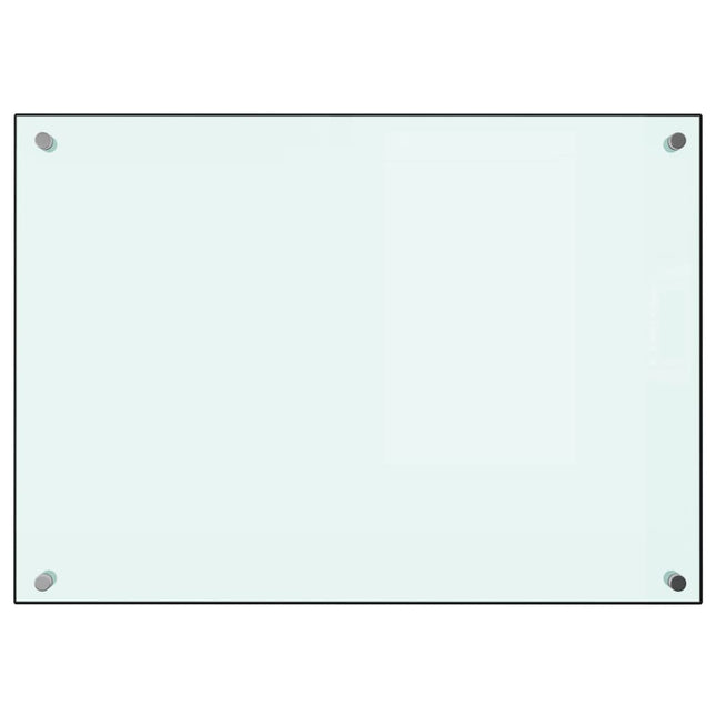 Paraschizzi per Cucina Bianco 70x50 cm in Vetro Temperato
