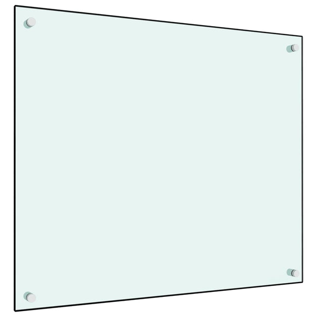 Paraschizzi per Cucina Bianco 70x60 cm in Vetro Temperato
