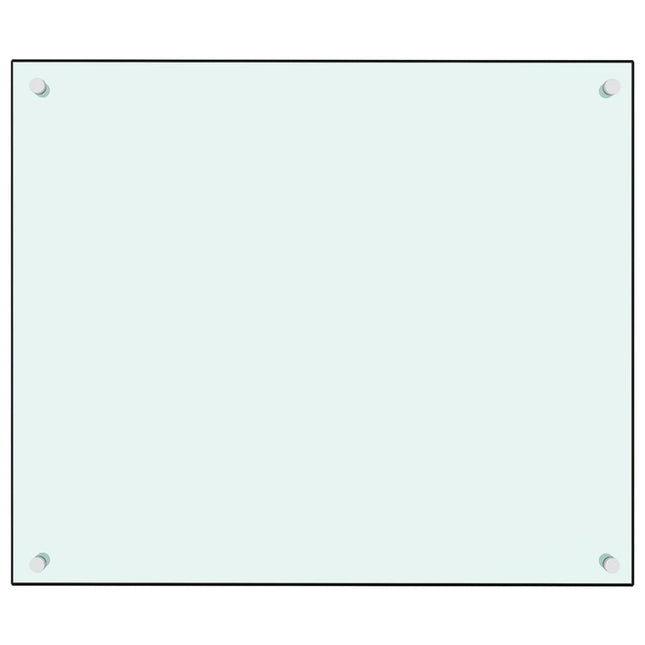 Paraschizzi per Cucina Bianco 70x60 cm in Vetro Temperato