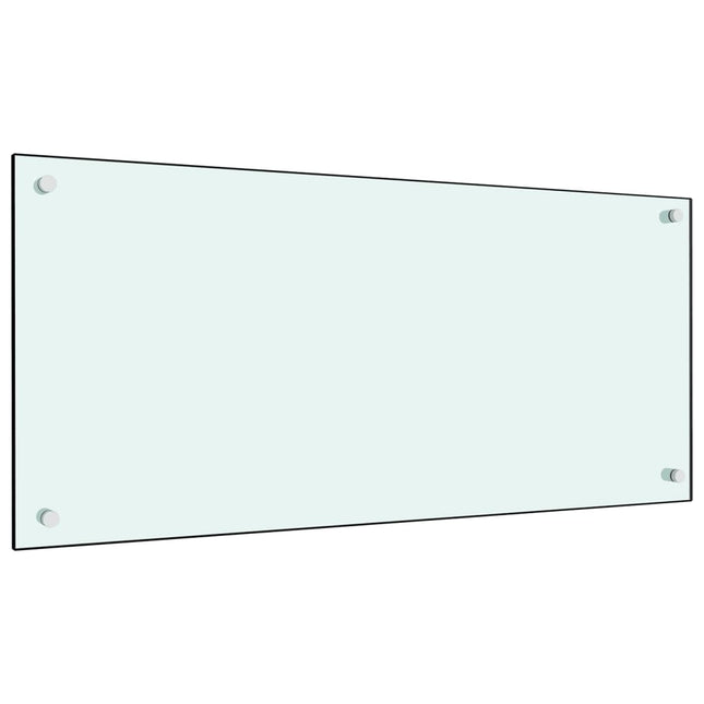 Paraschizzi per Cucina Bianco 90x40 cm in Vetro Temperato