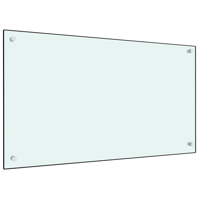 Paraschizzi per Cucina Bianco 90x50 cm in Vetro Temperato