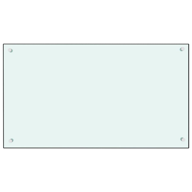 Paraschizzi per Cucina Bianco 90x50 cm in Vetro Temperato