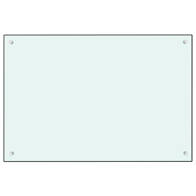Paraschizzi per Cucina Bianco 90x60 cm in Vetro Temperato