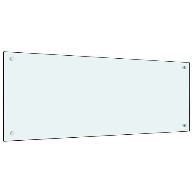 Paraschizzi per Cucina Bianco 100x40 cm in Vetro Temperato