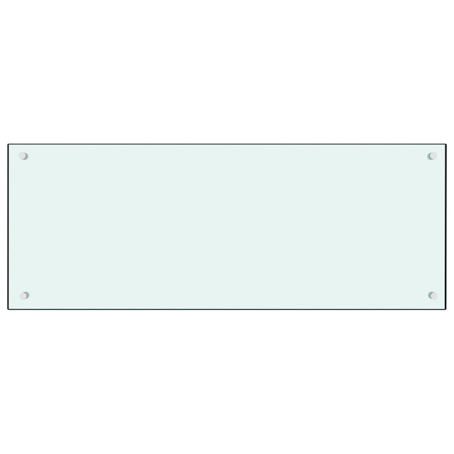 Paraschizzi per Cucina Bianco 100x40 cm in Vetro Temperato