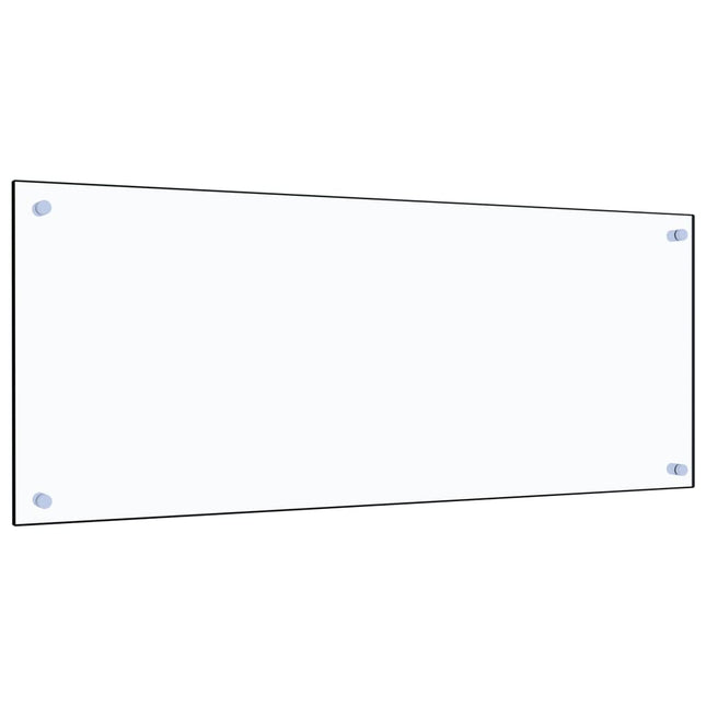 Paraschizzi per Cucina Trasparente 100x40 cm in Vetro Temperato
