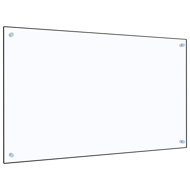 Paraschizzi per Cucina Trasparente 100x60 cm in Vetro Temperato