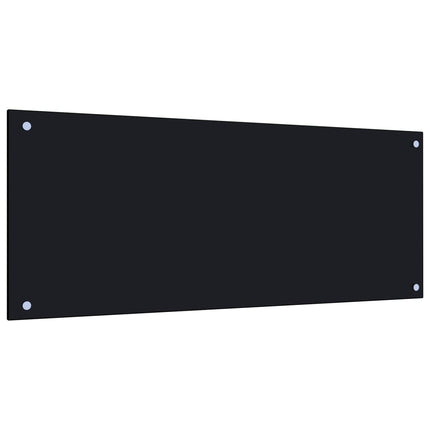 Paraschizzi per Cucina Nero 100x40 cm in Vetro Temperato