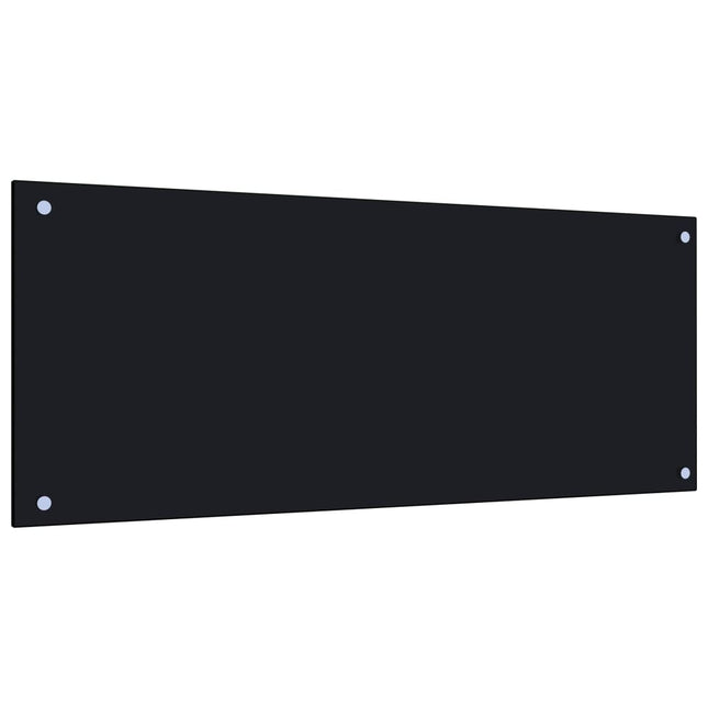 Paraschizzi per Cucina Nero 100x40 cm in Vetro Temperato