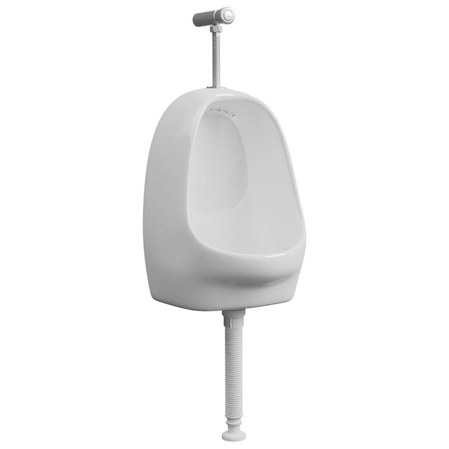 Orinatoio Sospeso con Sciacquone in Ceramica Bianco