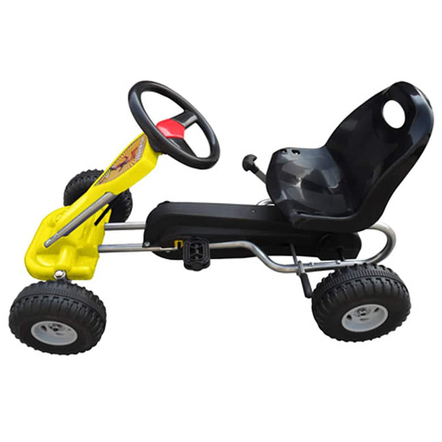 Go Kart Cavalcabile a Pedali Giallo