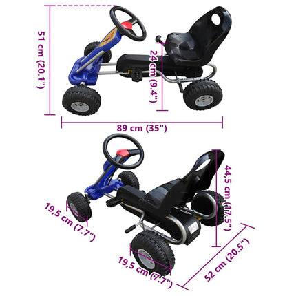 Go Kart a Pedali Blu
