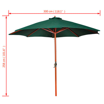 Ombrellone Verde 258 cm