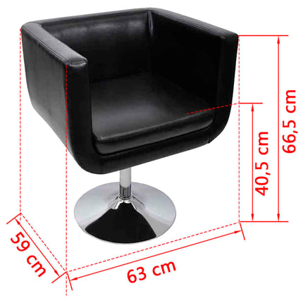 Sedia da Bar Nero in Similpelle